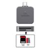 2-in-1 for SD TF Card Reader Data Converter Mobile Phone External Card Reader for iPhone Micro Type-C Phone Tablet