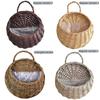 Pastoral Rattan Planter Basket Wall Hanging Woven Vase Storage Container Flower Pot  Indoor Outdoor