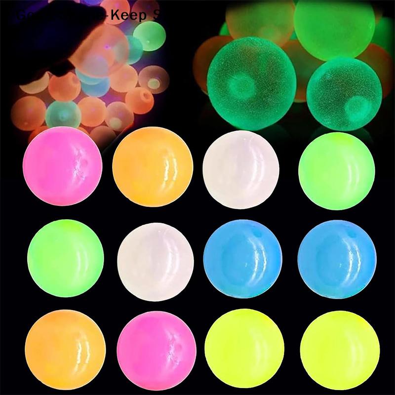 5/10Pcs Sticky Glows Balls Fidget Toys Stress Relief Sensory Toys Wall & Ceiling Decor Glow-in-the-Dark Sticky Ceiling Balls