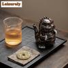200ml Creative Foolish Dragon Old Rock Clay Teapot Handmade Tea Infuser Pot Tea Maker Kettle with Filter Drinkware Decoration