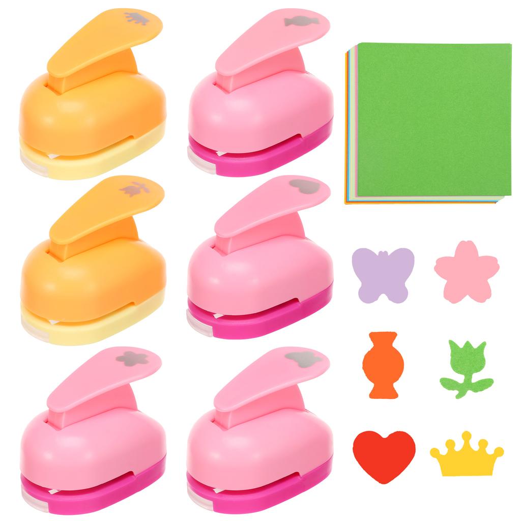 3/6 Pcs Craft Hole Punch Multi-pattern DIY Paper Hole Puncher Scrapbooking Holes Shape Puncher for Kids Children Handmade Tools