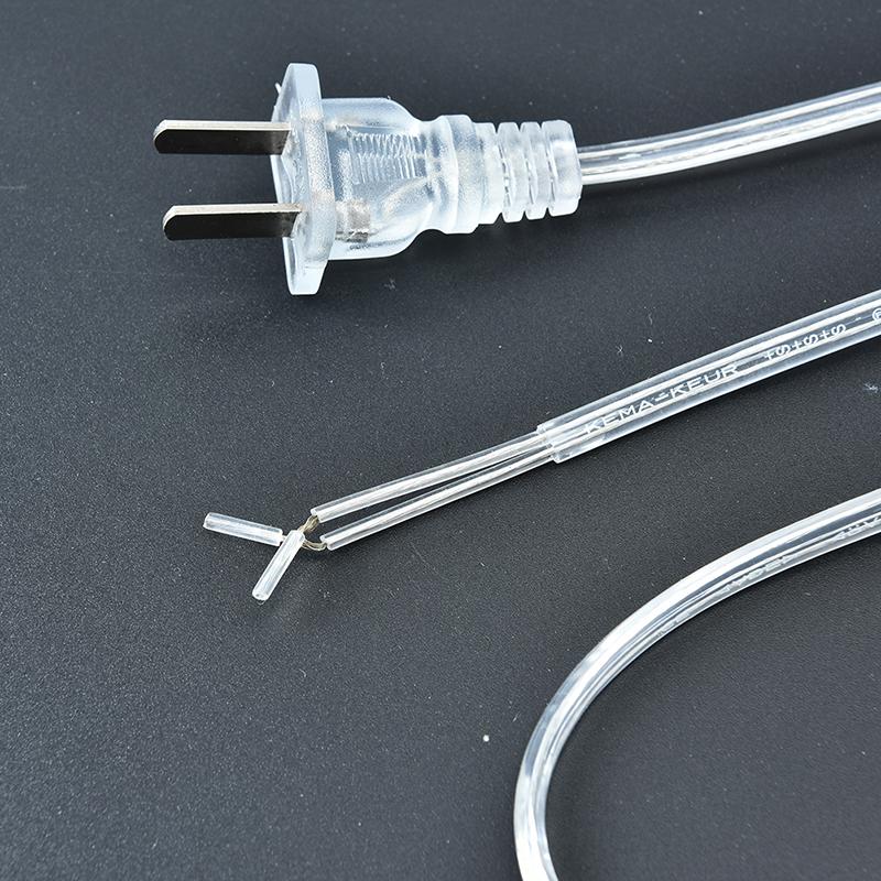 1.8M On Off Switch Power Cord For Led Lamp Us Plug Transparent Extension Cable