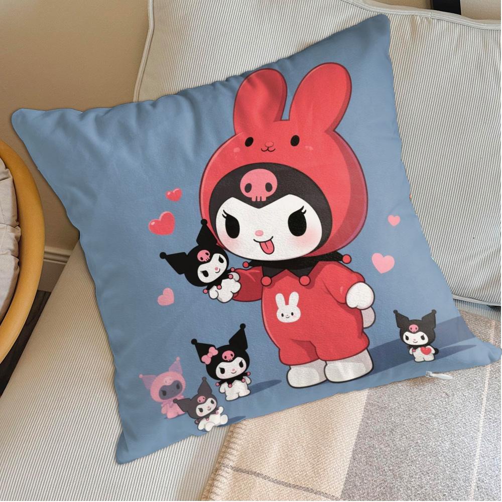Kawaii K-Kuromi Cushion Covers 45X45 Cushions Cover Pcute Christmas Decoration Decorative Pillow Ornamental Pillows Nordic