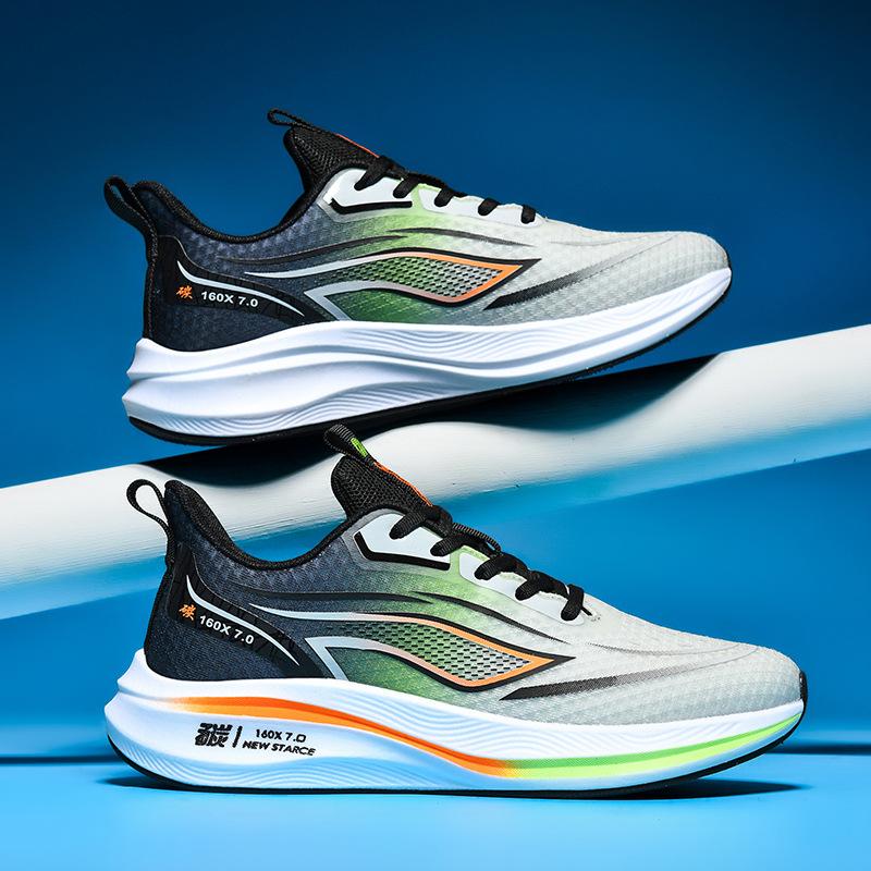 Spring running shoes, professional physical examination, student high school entrance examination venue training shoes, carbon board sports and leisur