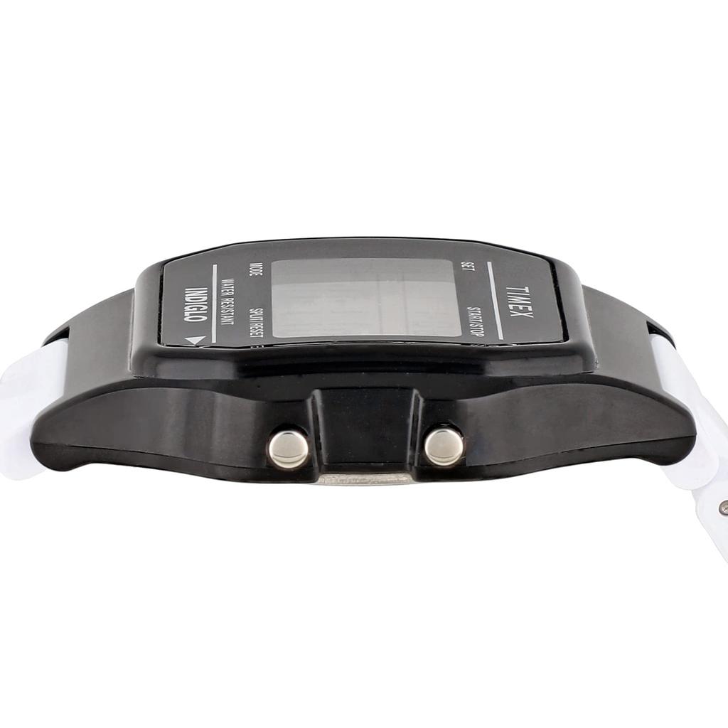 TIMEX Classic Digital Tile Collection Unisex Watch TW2V20000-1 Black Dial Quartz White