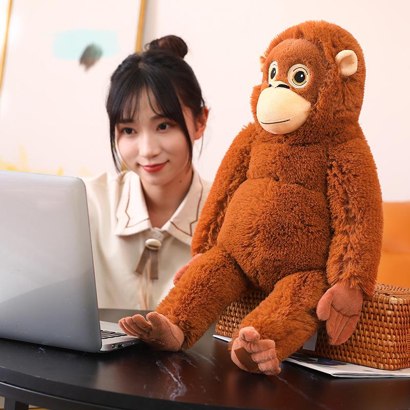 Plush Long-Armed Monkey Doll Backpack - Crossbody Bag for Women