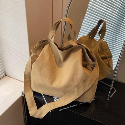 Solid Color Simple Large-capacity Messenger Bag, New Fashionable Commuter Handbag, Student Trendy Shoulder Women's Bag