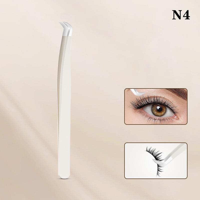 Multifunctional Tweezers Stainless Steel Eyelash Tweezers Grafting False Eyelash Patches False Eyelash Aids Portable Tweezers