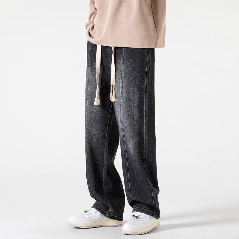 Micro-pull Jeans Men's Gradual Change Casual Straight Slim Trousers Spring and Summer American High Street Trend Versatile Pants Men