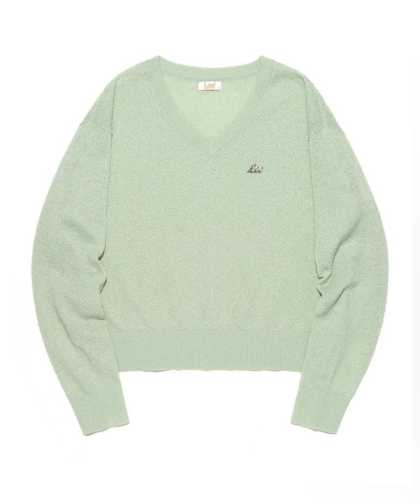 LEE Women'S V-Neck Knit Light Green