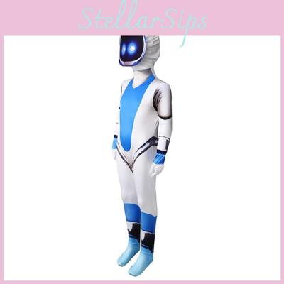 Astro Cosplay Bot Costume Jumpsuit Kids Adult Halloween Stage Performance Gift