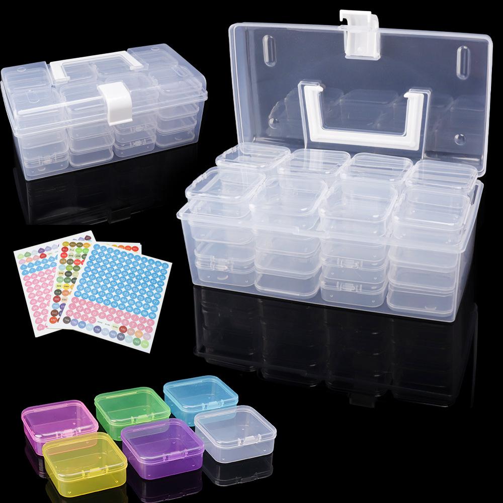 15 Pieces/set Small Beads Storage Box, Plastic Storage Box