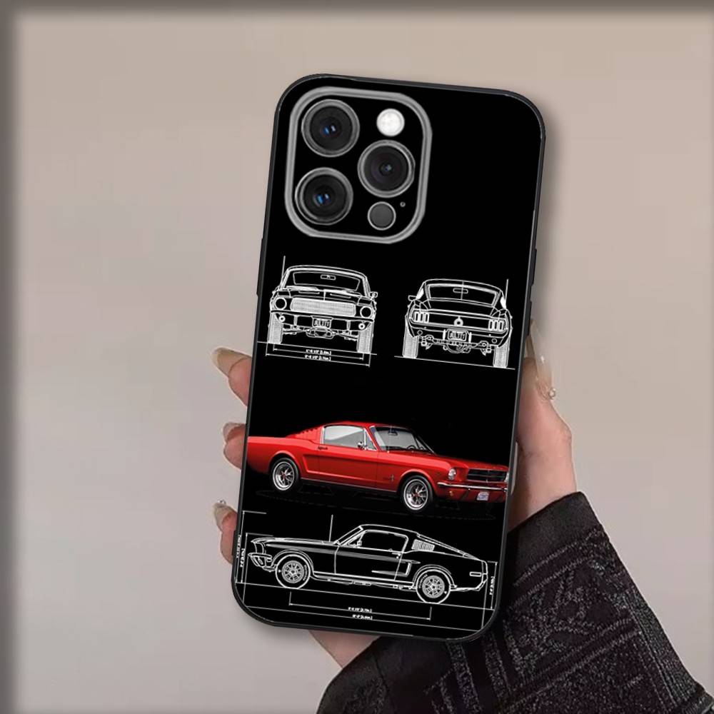 M-Mustangs Car Phone Case For iPhone 17,16,15,14,13,12,11,Pro,Max,Plus,Air,X,XS,XR,SE,8,7,Mini,Soft Black Funda