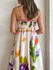 Summer Elegant Printed Halter High Waist Maxi Dress