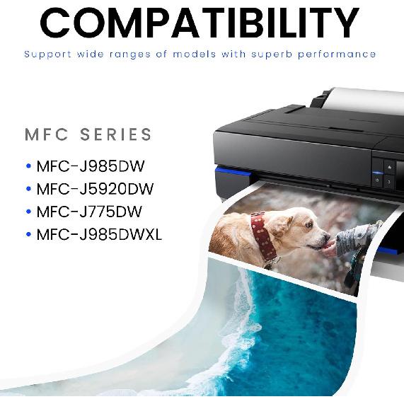 LC20E XXL 4PK Super High Yield Ink Compatible for Brother LC20E Ink Cartridges for Brother MFC-J985DW Ink Cartridges MFC-J775DW MFC-J775DW XL,