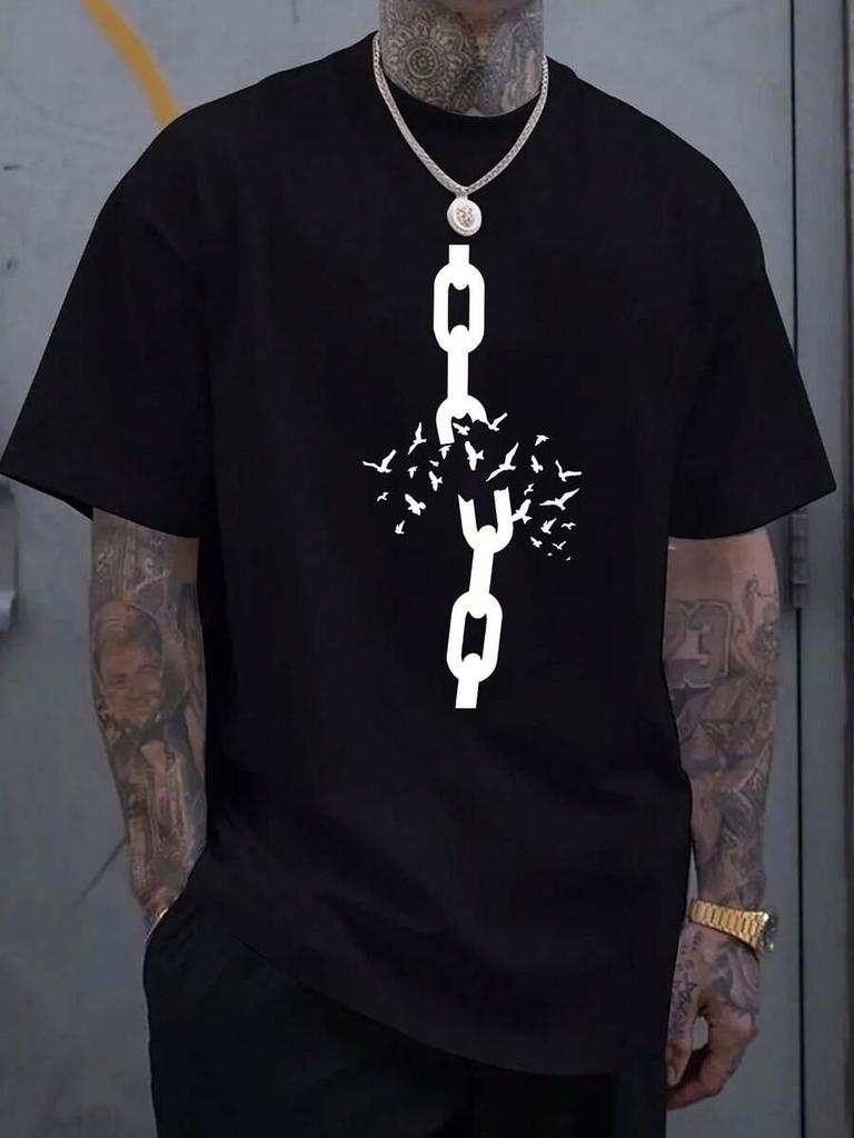Unisex's Printed Casual Short Sleeve T-Shirts