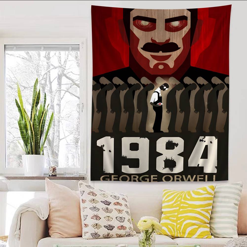 

1984 George Orwell Movie Cartoon Tapestry Home Decoration hippie bohemian decoration divination Home Decor 74x94cm(29x37in)