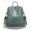 Zency Fashion Genuine Leather Backpack Multi-pocket Design Travel Convertible Shoulder Bag