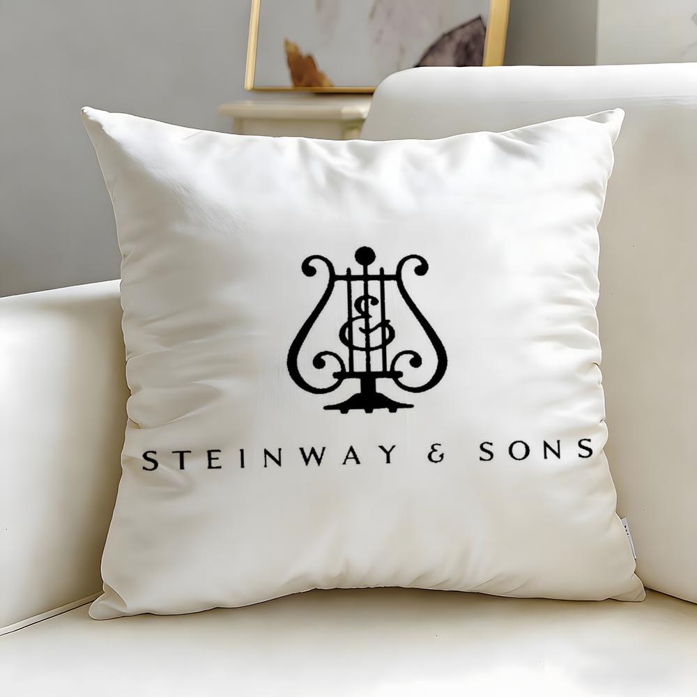 Classic Brand Steinway  Sons Cushion Cover Soft  EasyWash Pillow Case  Versatile for Couch Bed Travel and Office