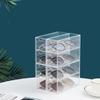4 Compartment Glasses Storage Box Protective Eyewear Case Dustproof and Moisture Resistant Desktop Stationery Holder