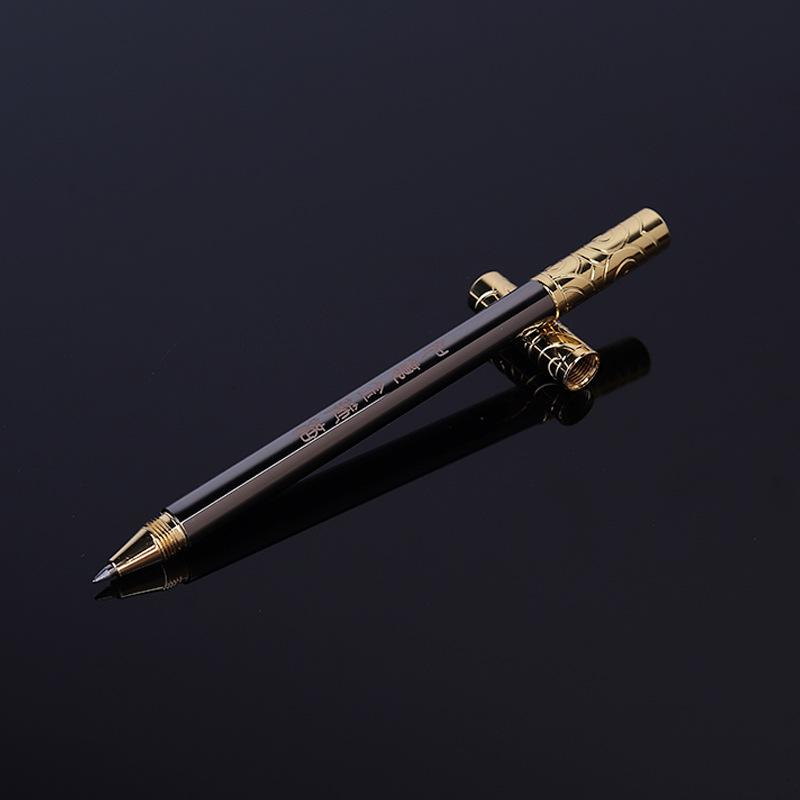 Golden Cudgel Brass Signature Pen - Magnetic, Baked Paint Finish, Ideal for Gifting, Business Promotions, or Student Use