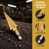 Titanium Coated Hole Cutter Hex Shank Power Tools Durable Step Drill Bit  Metal