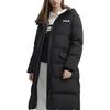 FILA Original Long Down Jacket Solid Color Simple Warm Long Hooded Down Coat Women outerwear Black F11W449906FBK