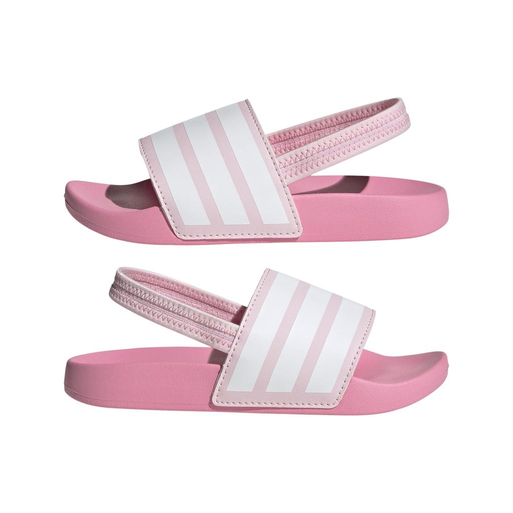 Junior Adilette Estrap Sports Sandals for Boys and Clear Pink cm [Adidas] Girls, 17-22cm, NRY86, Pink/Footwear White/Bliss (JR5331), 19.0