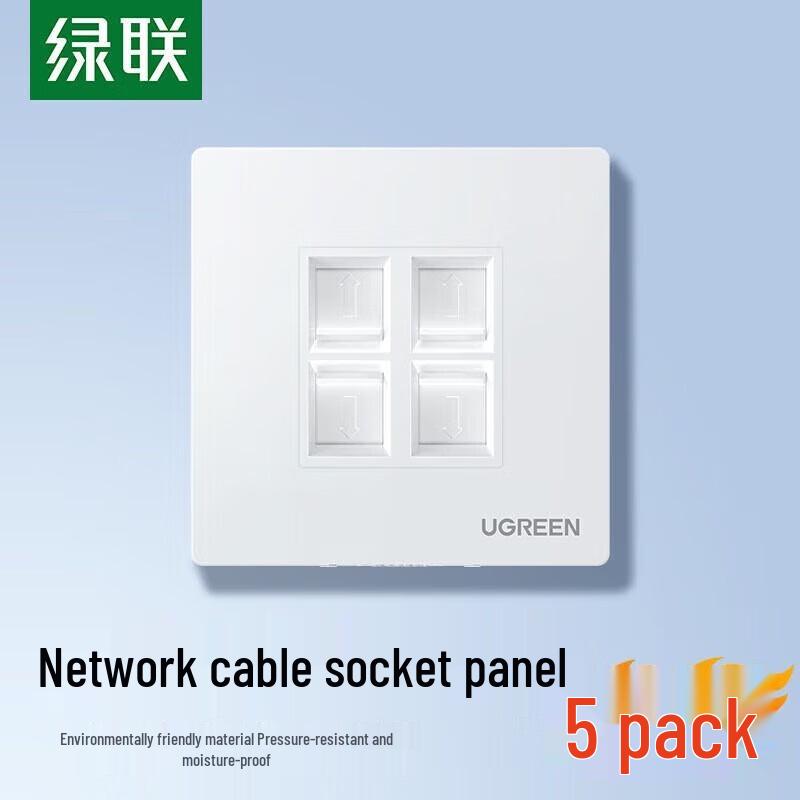 

UGREEN 86-Type 4-Port Network Panel Cover