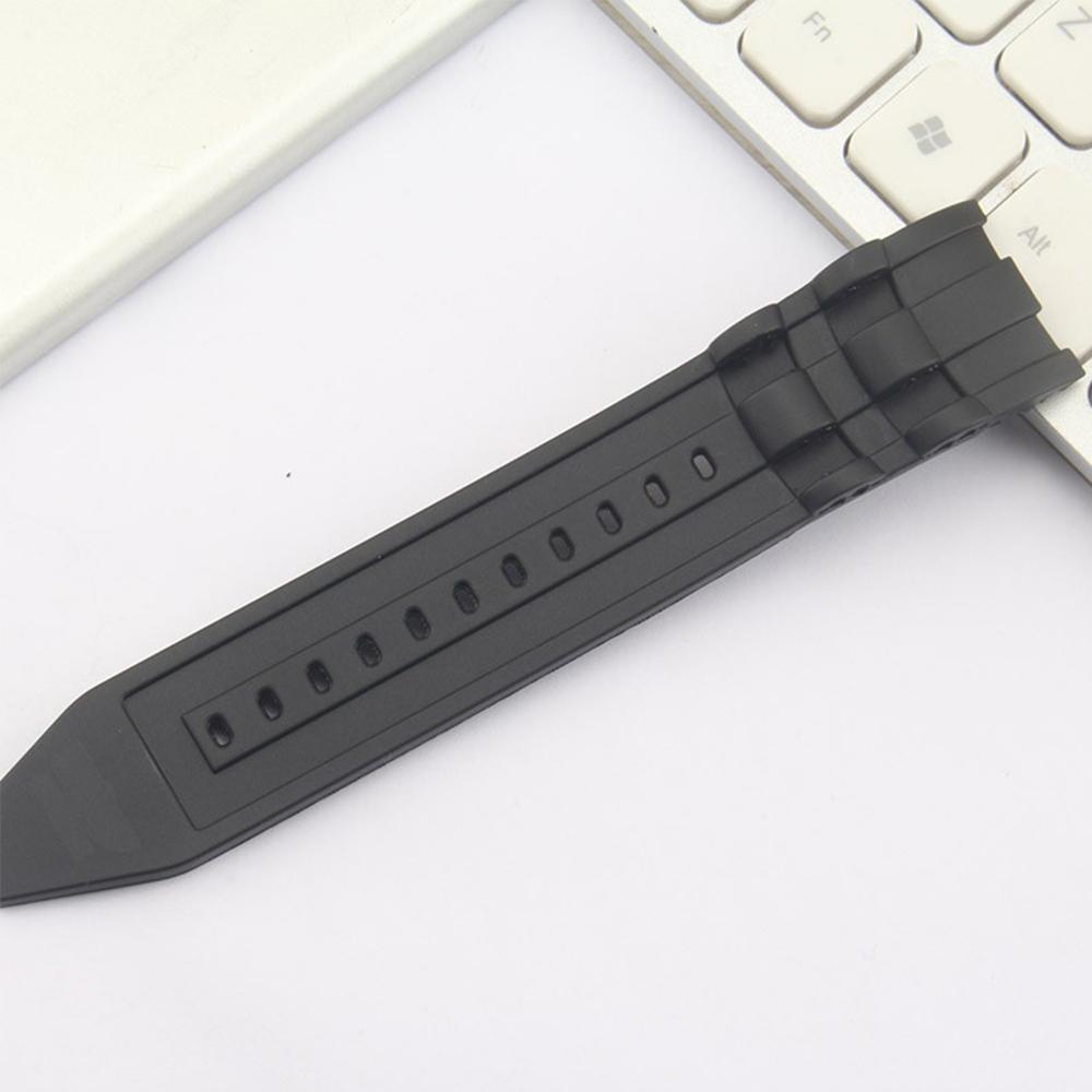1 pair 26mm Rubber Black Watch Band Strap For Invicta
