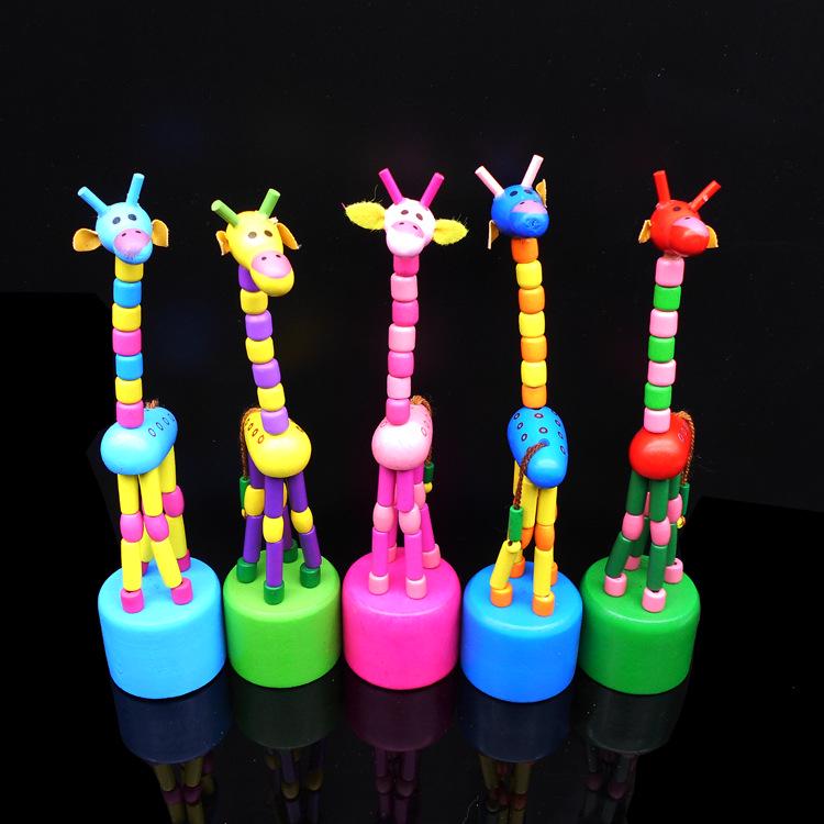 Wooden Toys Simulation Giraffe Blocks Rocking Dance Stand By Wire Control Learning Education Fun Funny Gadgets Interesting Toys