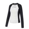 Li Ning Schwimmserie Colorblock Buchstaben Rundhals-Pullover Langarm Zweiteiliger Badeanzug Damen Badeanzug Schwarz Standard-Weiß ASLT074-1