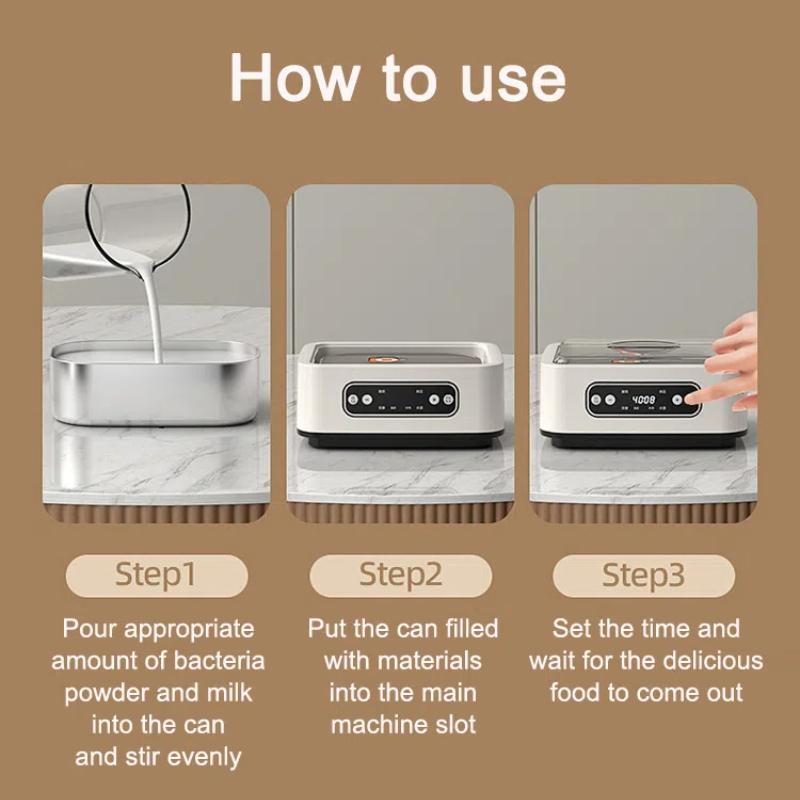 Multifunction Electric Yogurt Fermentation Machine, Home Ice Cream, Yogurt Pudding, Breakfast, Homemade Yogurt Machine