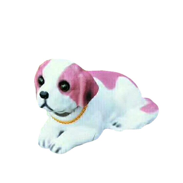 Cute Bobblehead Dog Figurine - Cartoon Pet Car Decoration for Women's Interior