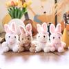 Rabbit Plush Pendant Keychain Animal Toys Doll Keyring Cartoon Pendants Bag