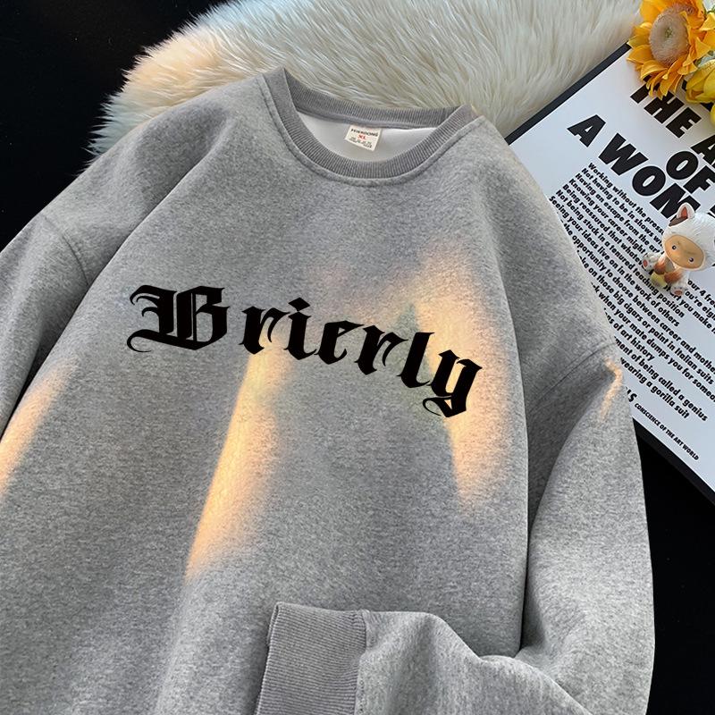 

Мужской модный свитер с длинным рукавом в гонконгском стиле - Плюс бархат, без капюшона, весна/осень/зима 3XL