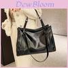 Trendy Pu Leather Retro Tote Bag For Women 2024 New Fashion Large Capacity Shoulder Bag