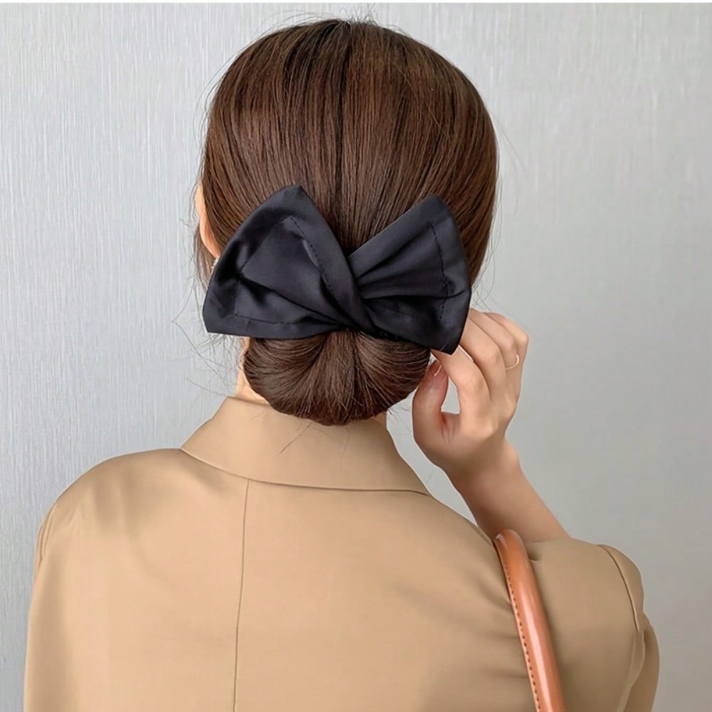 1PC Women Hair Accessories - Fashion Lazy Hair Curler - Hair Bun Maker - Bow Shaped Ponytail Holder