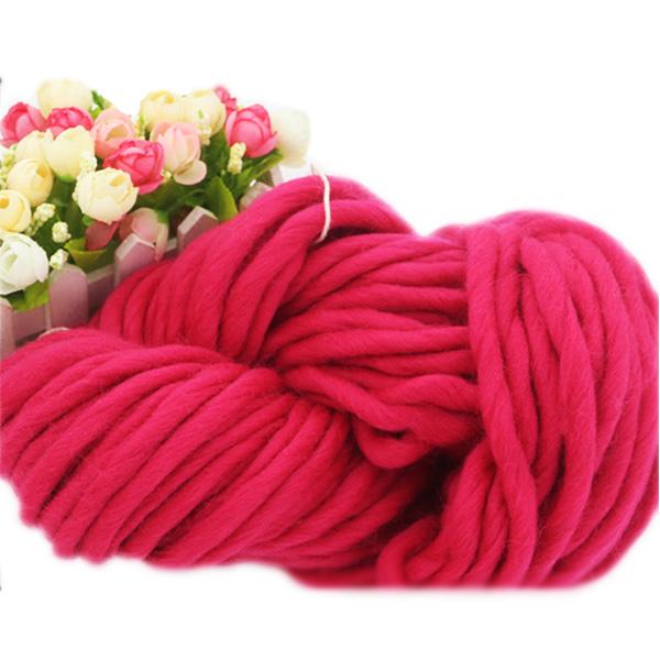 Charmkey Spun Polyester Yarn Merino Yarn Merino Wool Yarn Super Chunky for Hand Knitting Blanket