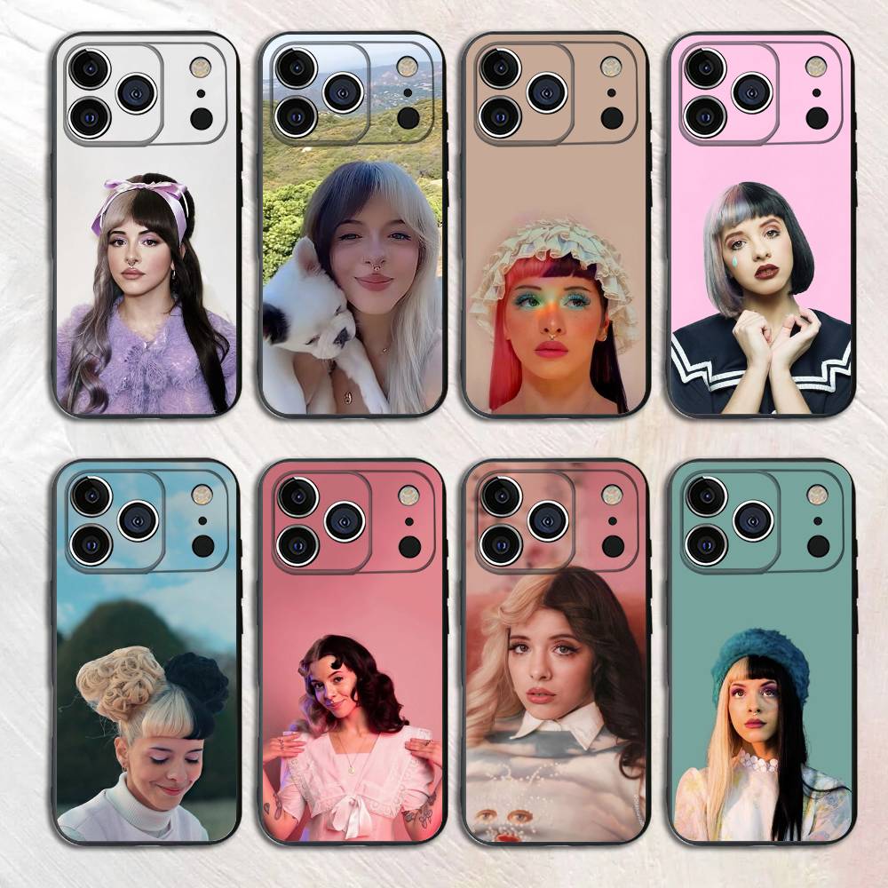 M-Melanie M-Martinez Black Matte Phone Case For iPhone 17,16,15,14,13,12,13,12 Pro Max Plus mini XS X Silicone Soft Back Cover