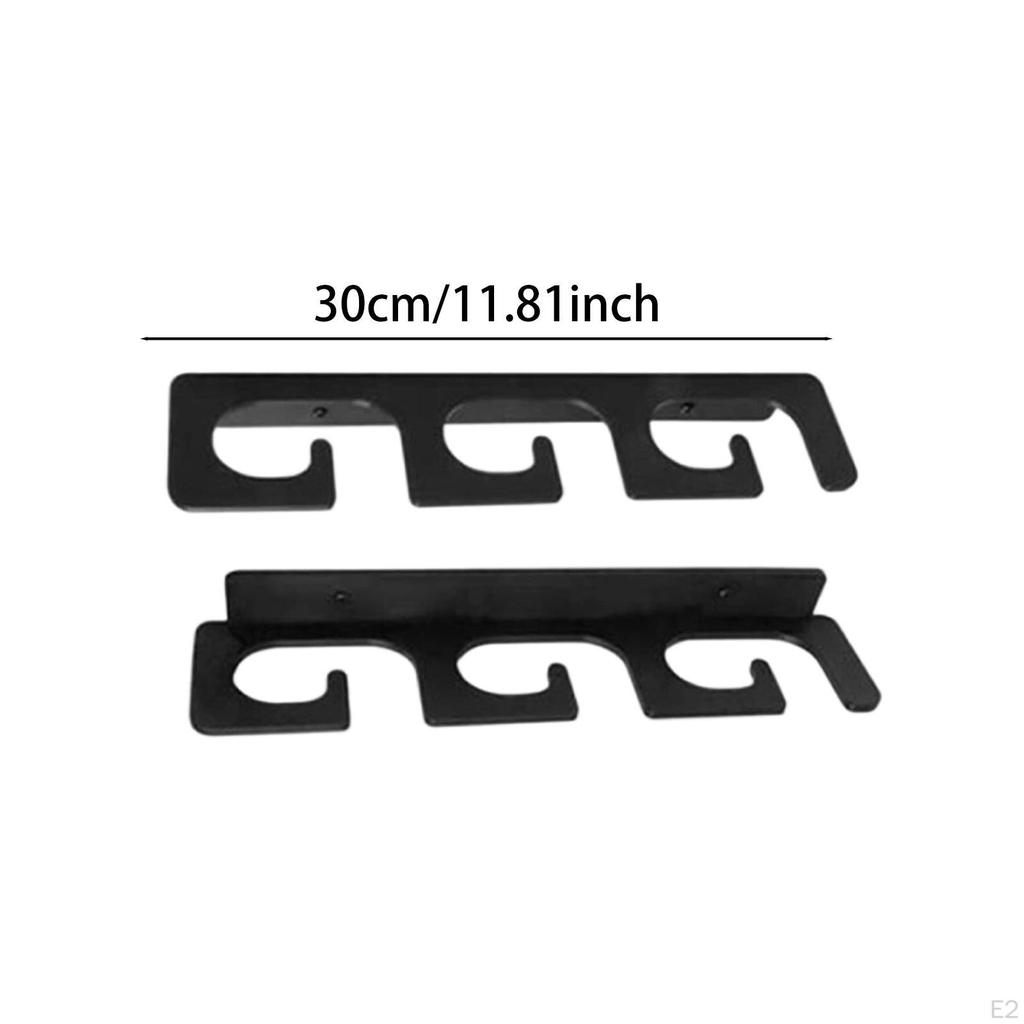 Fishing Rod Holders Organizer Wall Mounted 3 Rods Capacity Accessory Sturdy Easily Install Design