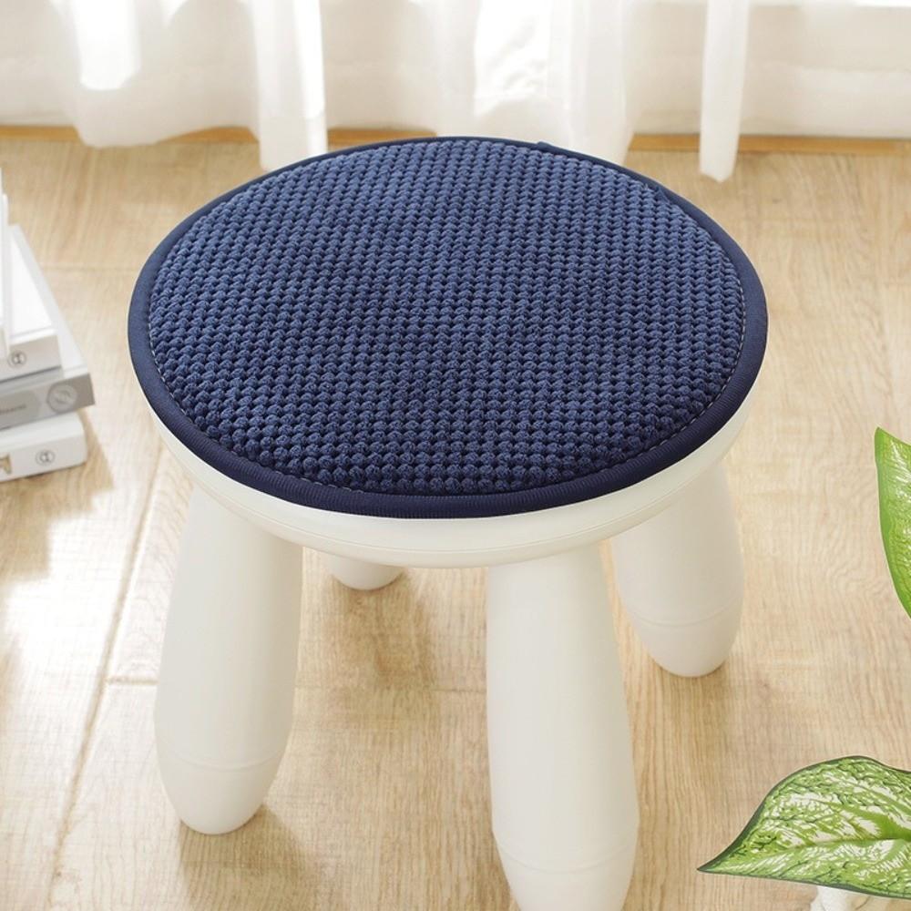 Cozy 25/35cm Seat Pad Solid Color Non-slip Chair Cushion Thick Warm Round Cushion Winter Season