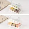 20pcs/Set Transparent Cardboard Cake Candy Gift Box for Birthday Party Pastry Desserts Biscuits Holiday Treats