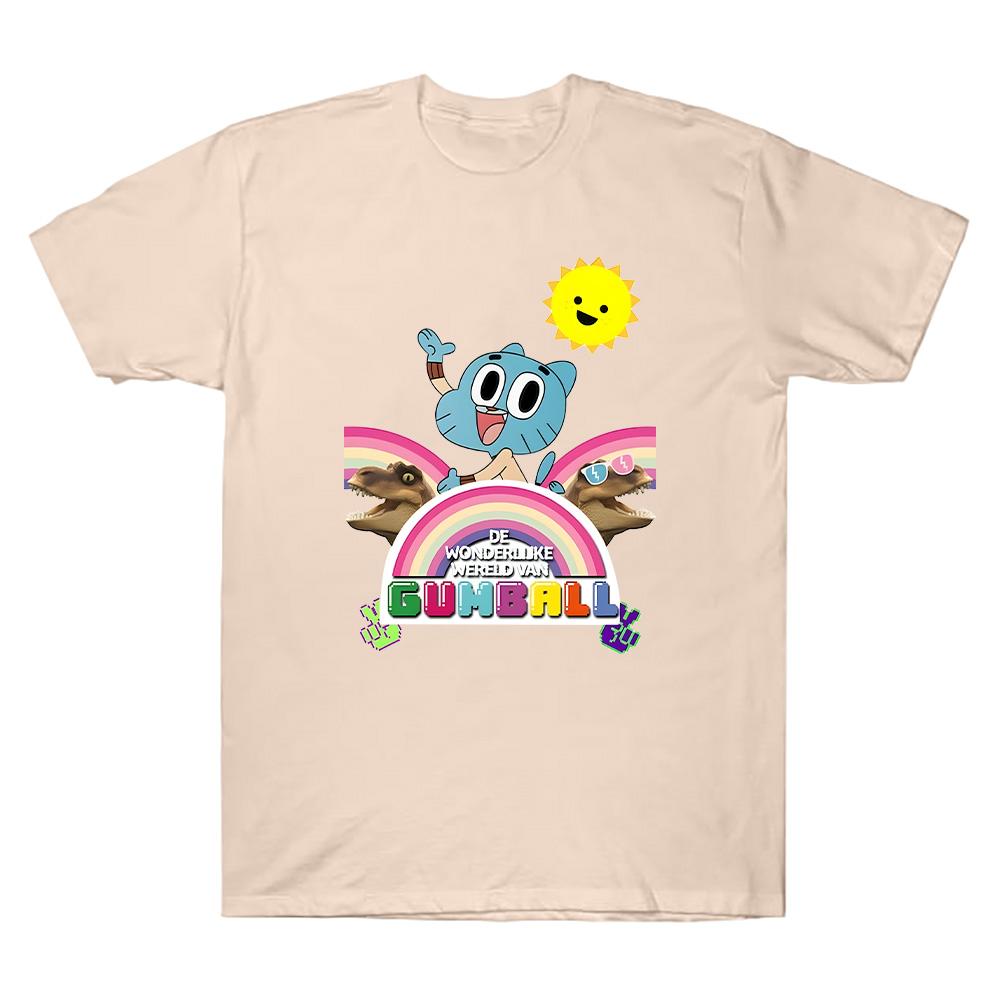 Úžasný svět Gumballa Tričko Úžasný svět Gumballa Kreslený potisk Oblečení Měkká bavlna Kreativní Unisex Tričko
