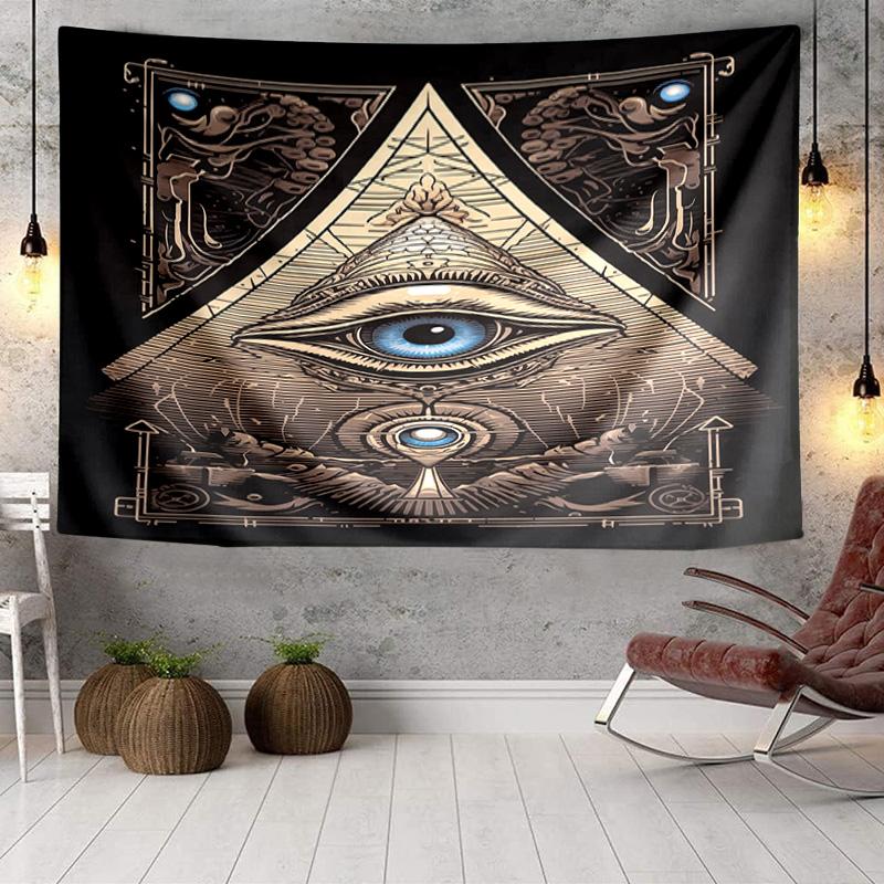 Eye Of Providence In Space Tapestry Room Decoration Wall Hanging for Living Room Bedroom, Dormitory, Birthday and Christmas Gifts