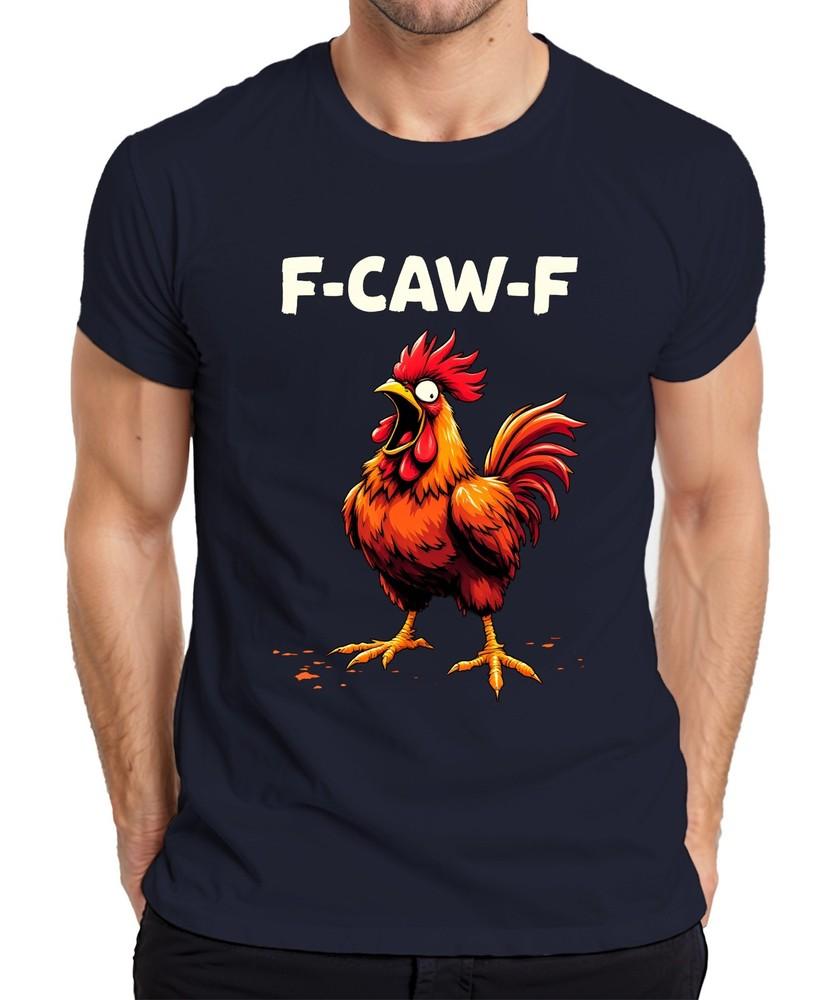 Fcawf Scream Rooster Funny Humor Meme Rooster Cartoon Gift Unisexs Tshirt S