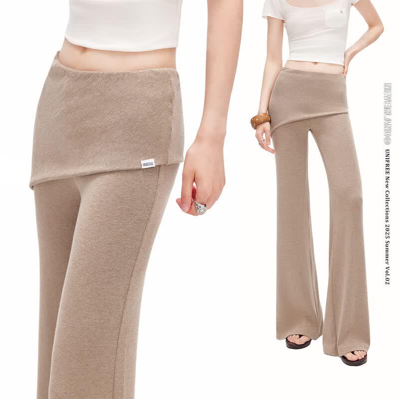 unifree Relaxed Fit Flared Casual Pants