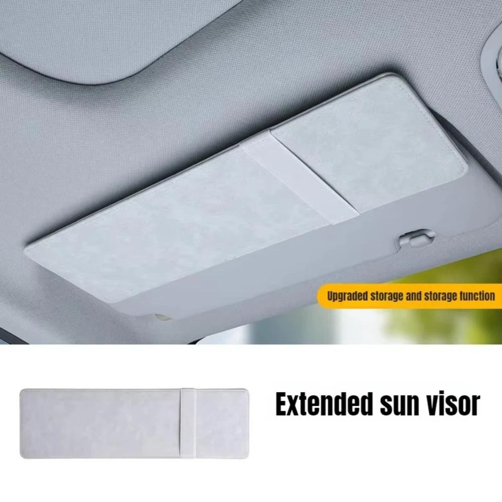 Anti Glare Car Sun Visor Suede Polarized Visor Eyewear Holder Clip Safe Driving Experience