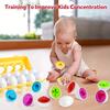 12pcs Egg Educational Matching Early Childhood Education Toy, Simulated Disassembly Eggs, Egg Filling Toy Baby Toys Easter Gift