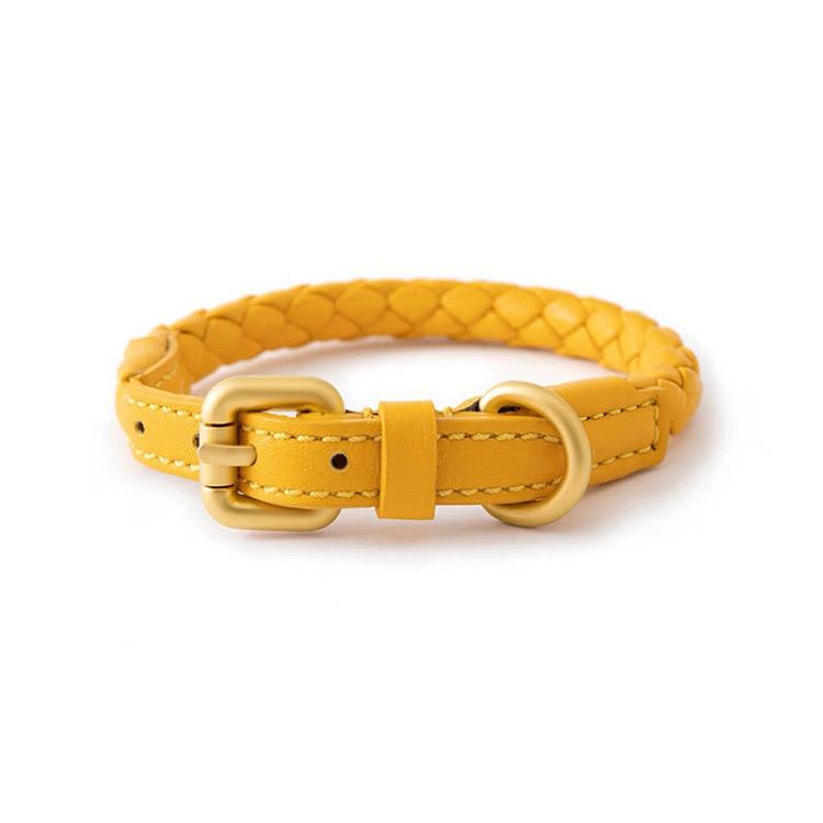 2024 Purespet Various Color Braided PU Leather Animal Pattern Dog Leash with Fur Trim